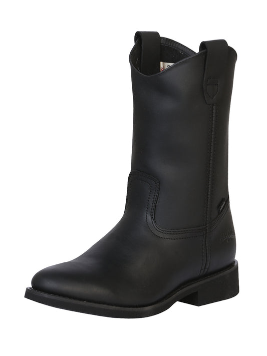 Establo Men's Work Boot - Leather Grasso -  Black 311