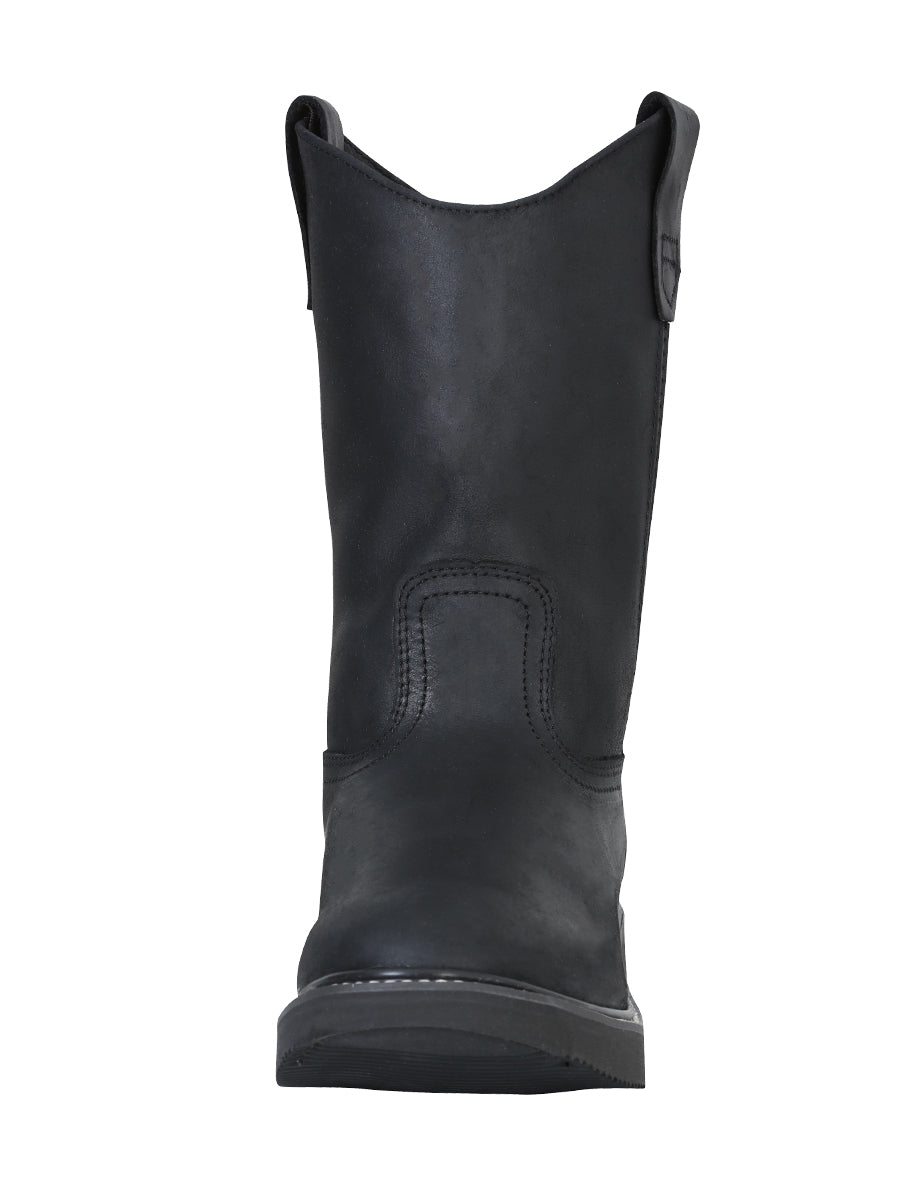 Establo Men’s Work Boot Grasso Leather

 - Black 312