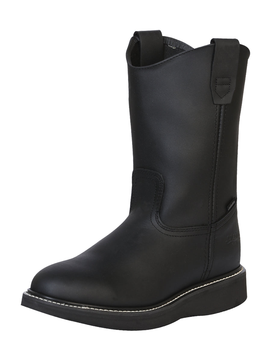Establo Men’s Work Boot Grasso Leather

 - Black 312