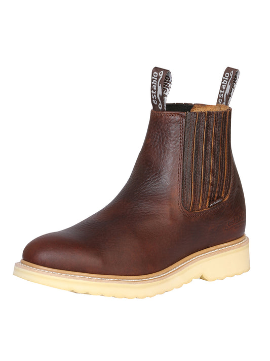 Establo Men’s Work Ankle Boot - Bull Fight Leather - Honey 22953