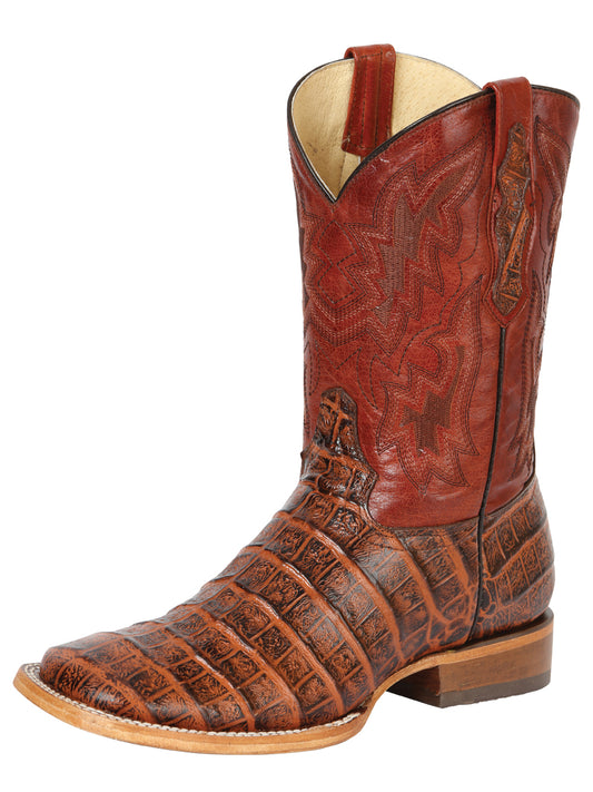Men’s Western Boot Print Caiman Belly 100 Años - Brandy

 43630