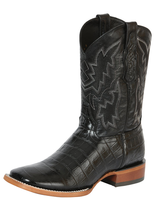 Men’s Western Boot Print Caiman Belly 100 Años - Black

 43633