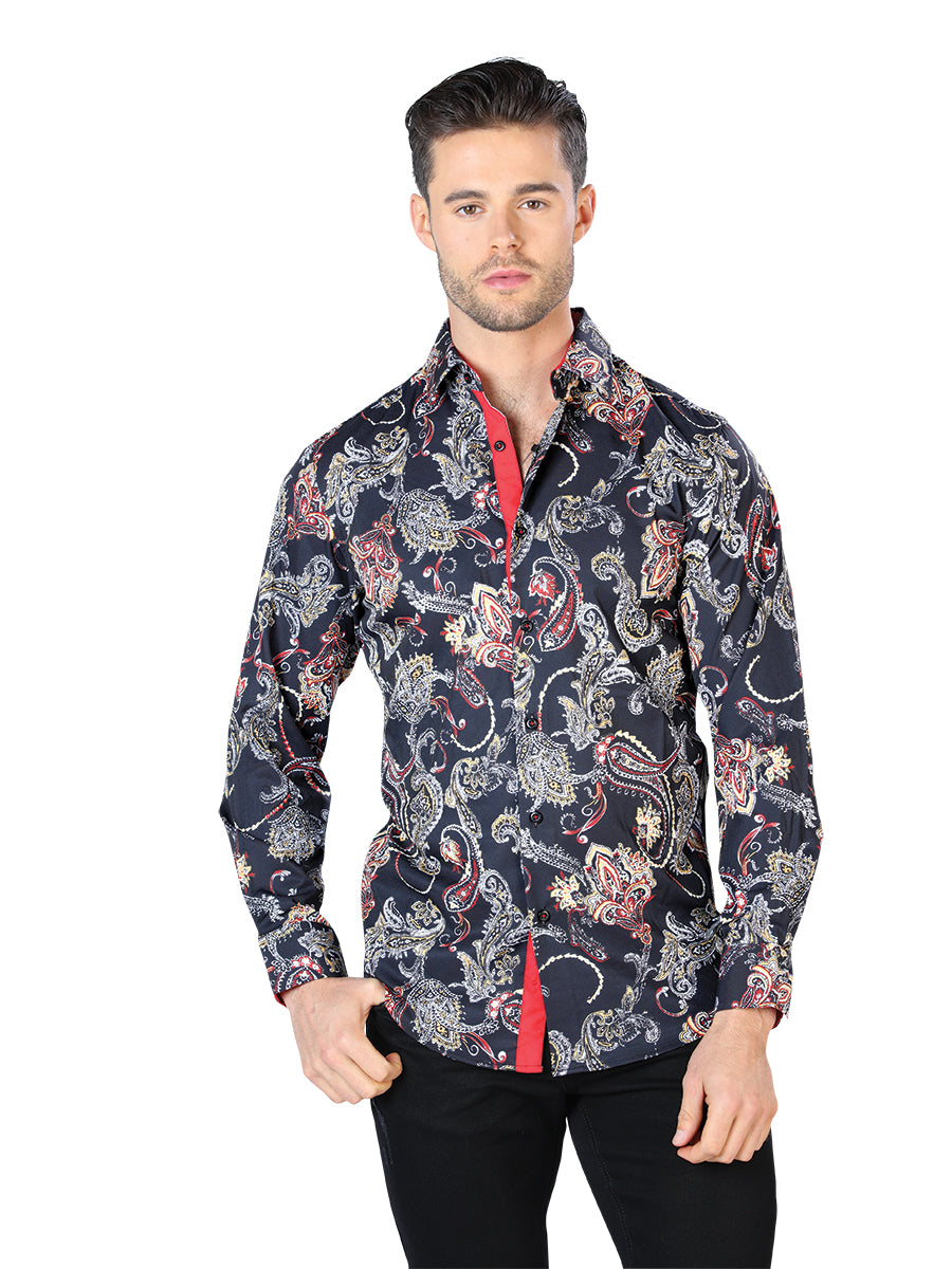 Black Casual Long Sleeve Shirt 44049