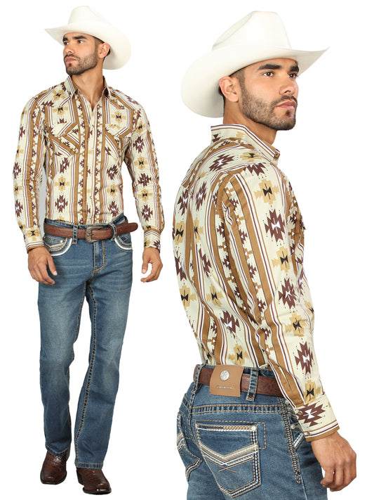 Centenario Men's Blue Denim with Embroidered Details 45314