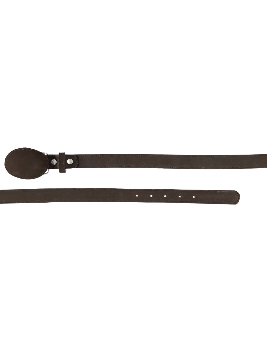 Kids Western Belt - El General Nobuck Choco 45445