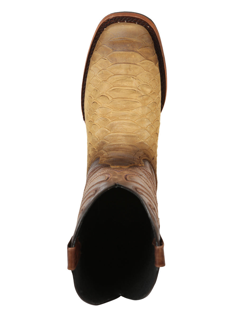 El General Men’s Rodeo Boot Imitation Python - Honey 45563