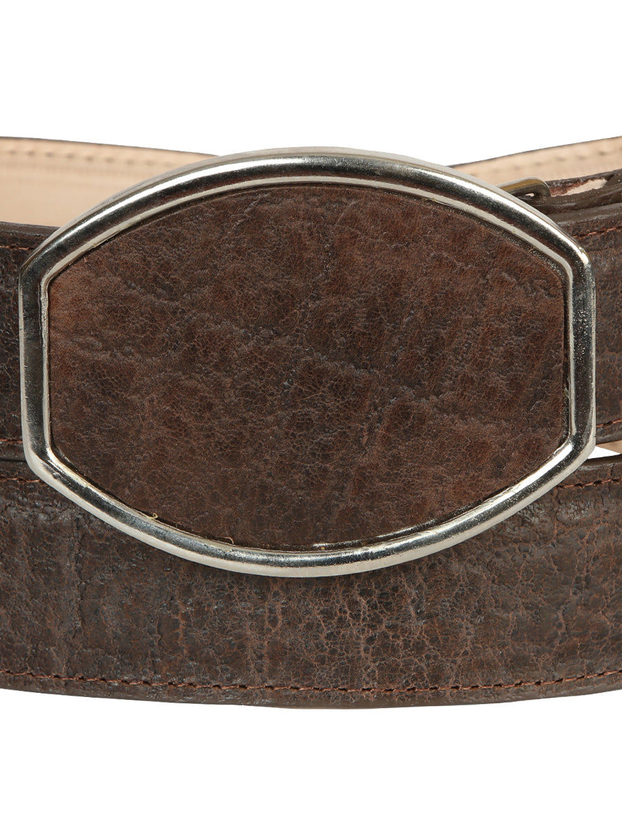 El General Men’s Western Belt - Elephant Print - Cognac 45773