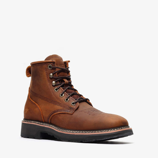 RANCHER GRIT 6" SQUARE TOE LACER  - RANCHER GRIT 6" PUNTA CUADRADA CON CORDONES