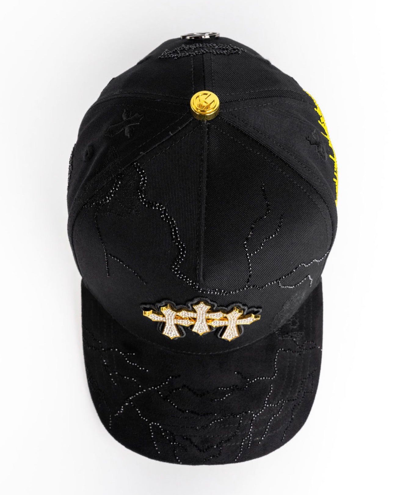 3 Cruces Black and Gold Kevin Hats
