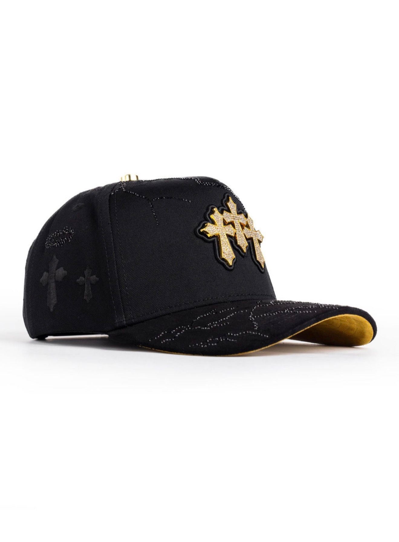 3 Cruces Black and Gold Kevin Hats