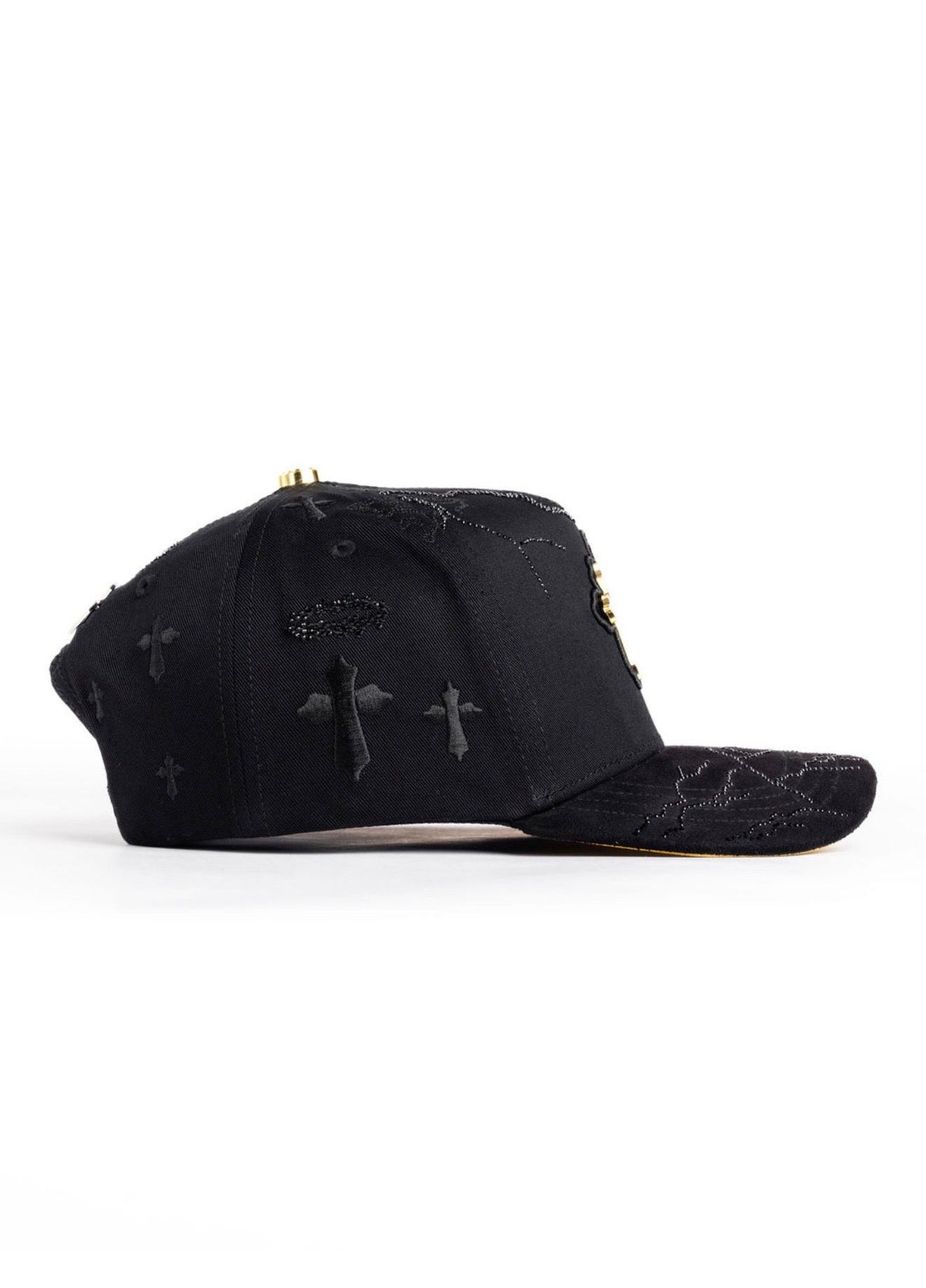 3 Cruces Black and Gold Kevin Hats
