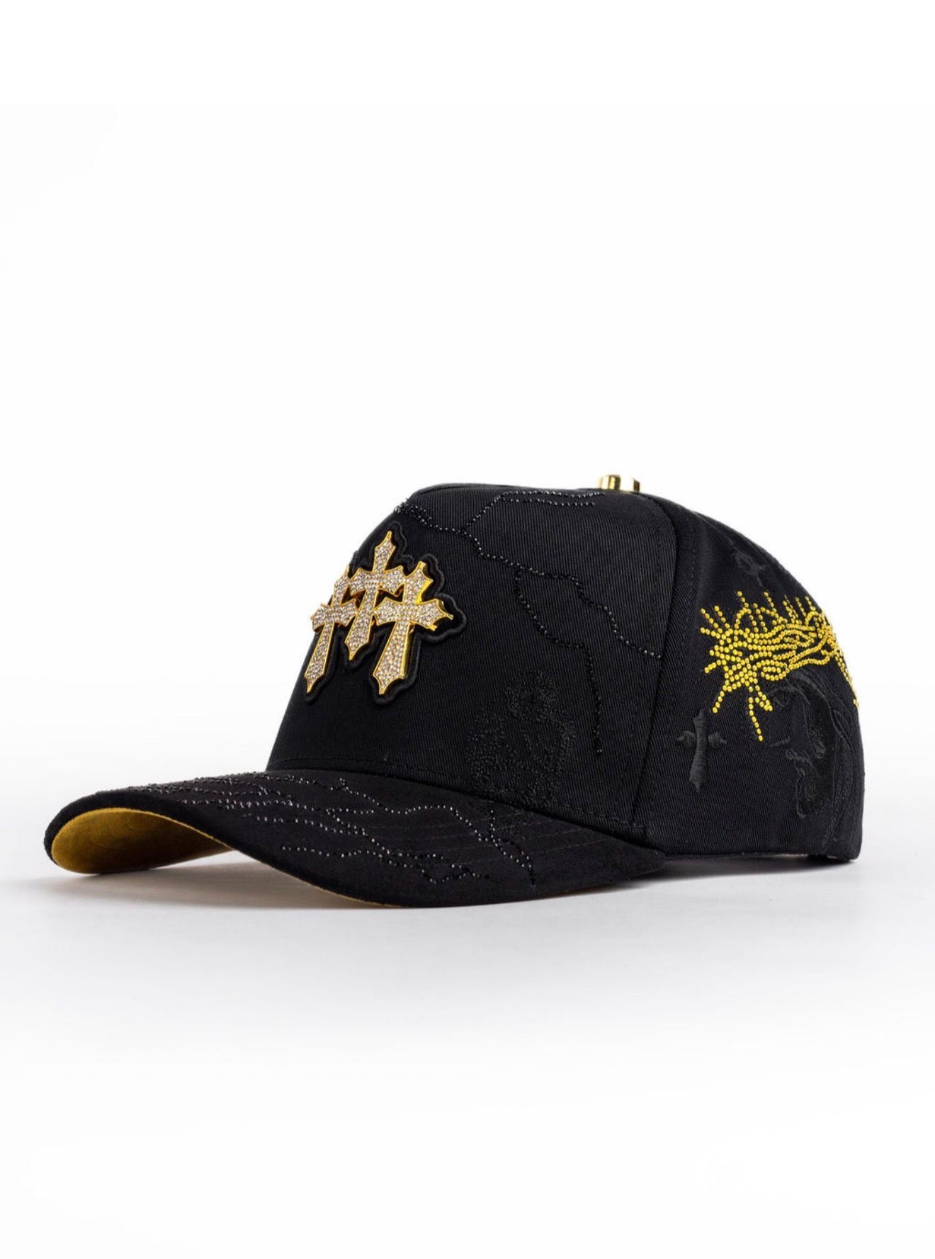 3 Cruces Black and Gold Kevin Hats