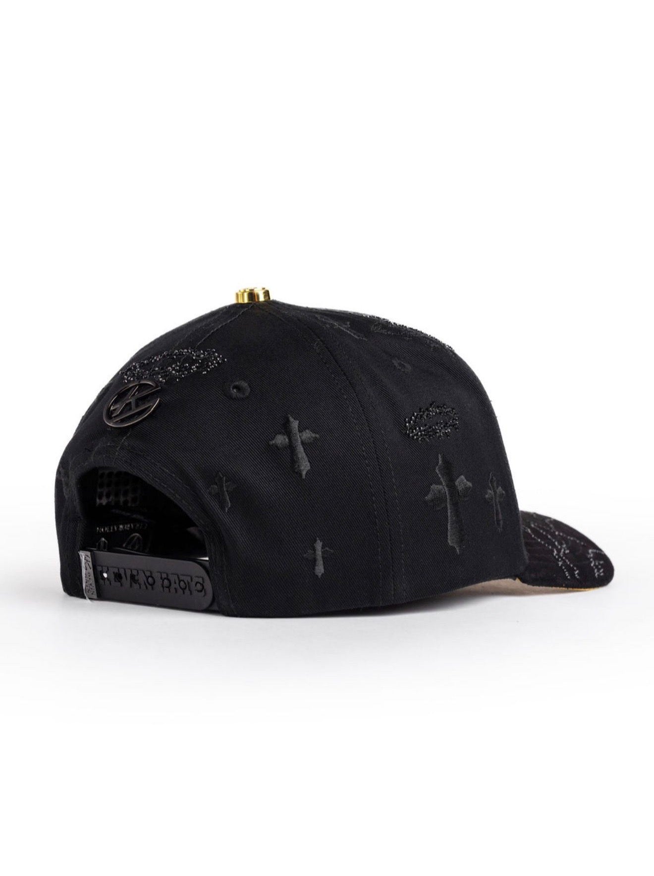 3 Cruces Black and Gold Kevin Hats
