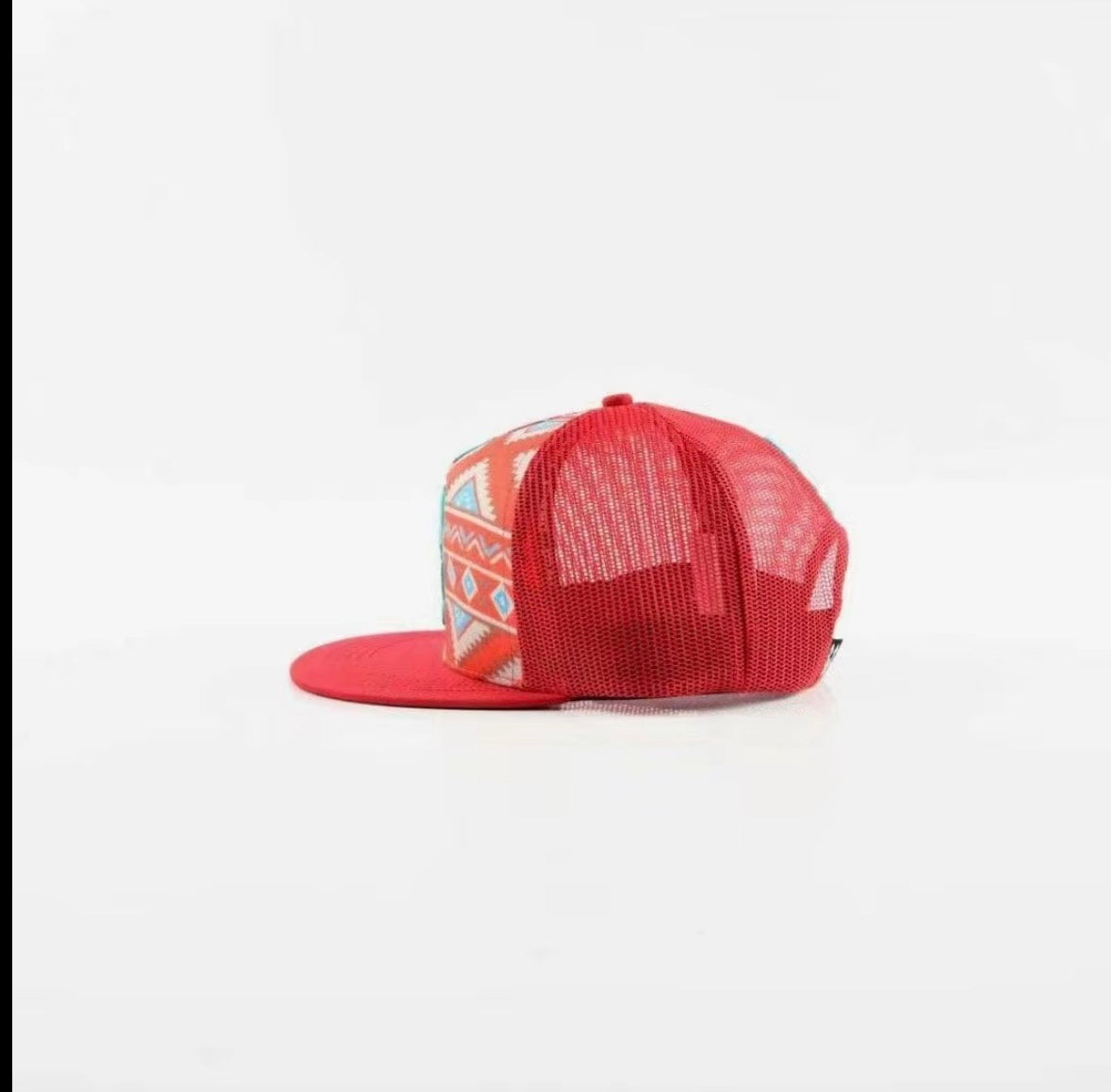 Red Canyon Rider Puro 440 Hat with Aztec Pattern and Teal Logo for Stylish Outfits